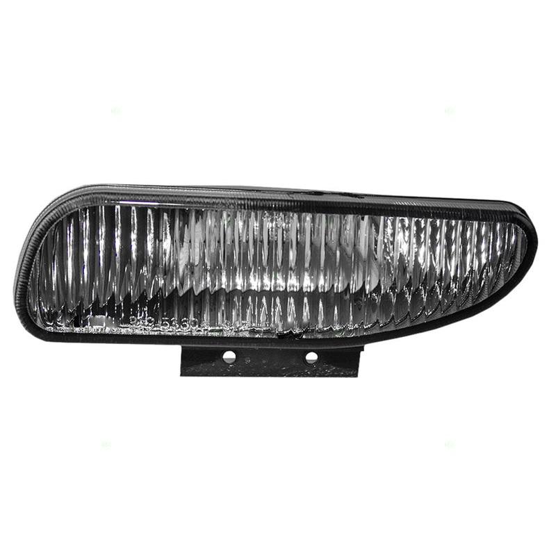 Brock Replacement Drivers Fog Light Rectangular Lamp Compatible with 1994-1994 Mustang F6ZZ15200C