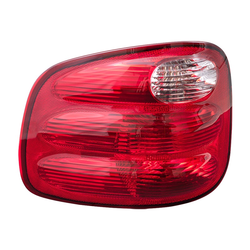 Brock Replacement Drivers Taillight with Red Lens Compatible with 2000-2003 F150 Flareside Crew Cab Pickup Truck YL3Z13405AA