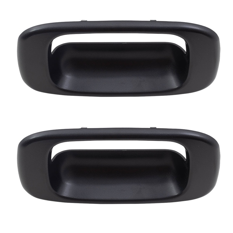 Brock Replacement Pair of Tailgate Liftgate Textured Handle Trim Bezels Compatible with Pickup Truck 15228539