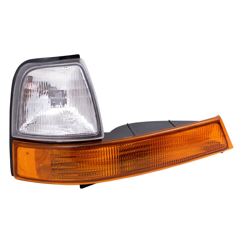 Brock Replacement Passengers Park Signal Corner Marker Light with Amber & Clear Lamp Compatible with 1998-2000 Ranger Pickup Truck F87Z13200BA