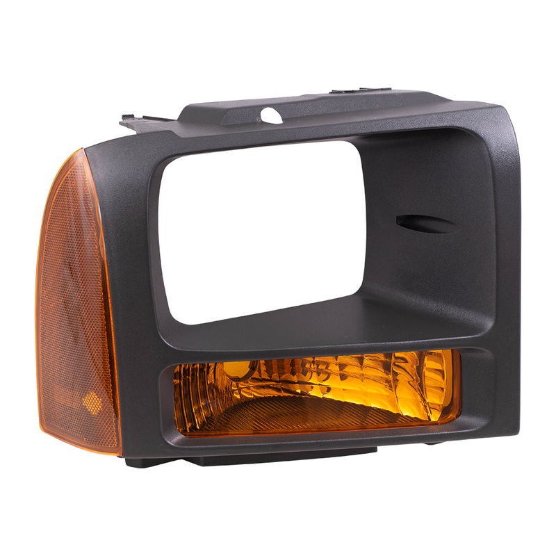Park Signal Light fits 05-07 Ford Super Duty Pickup Passenger Lamp Black Bezel