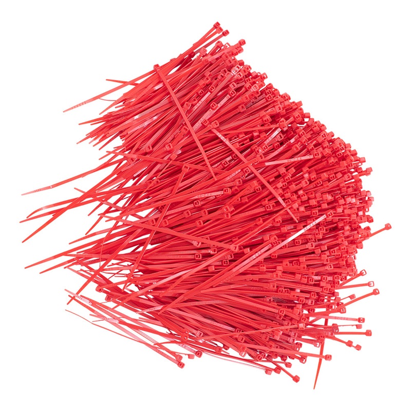 1000 Pc Bag Red Nylon 4″ Cable Zip Ties Self Locking Head UV Heat Crafts Home