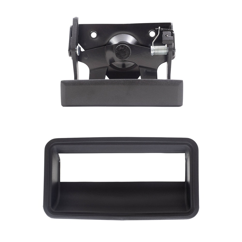 Brock Replacement 2 Piece Set Tailgate Handle and Trim Bezel Compatible with 1988-2002 C/K Old Body Style Pickup Truck