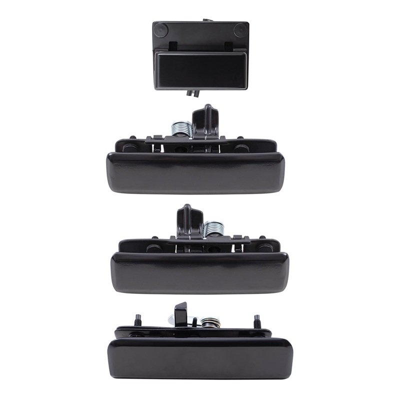 Brock Replacement Front and Rear Outside Door Handles and Rear Inside Door Latch Release Handle 4 Piece Set Compatible with 1985-1992 Astro & 1985-1992 Safari All Without Liftgate ONLY