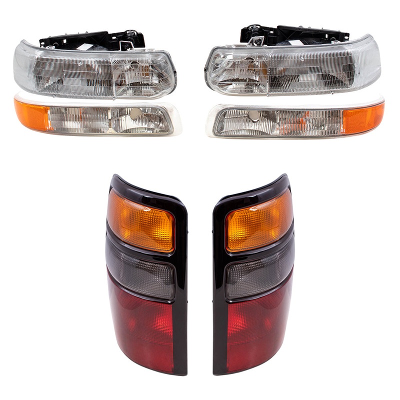 Brock Headlights Set fits 04-06 Tahoe Suburban 6 Pc Set w/ Taillights & Signal Lights