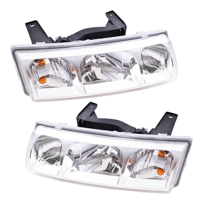 Brock Replacement Driver and Passenger Set Headlights Compatible with 2005 Vue 22730381 22730382