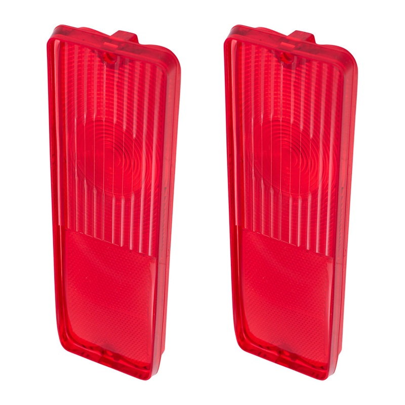 Brock Replacement Driver and Passenger Set Tail Light Lenses Compatible with 1967-1972 C/K Fleetside Wideside Pickup Truck 5959111
