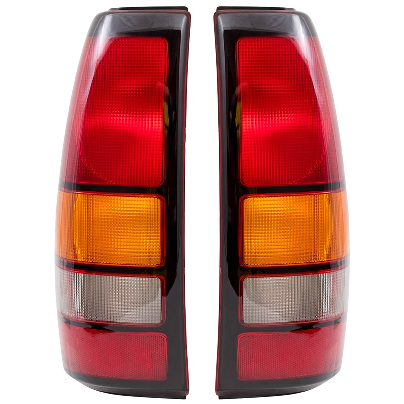 Brock Replacement Driver and Passenger Set Tail Lights Compatible with 2004-2007 Sierra Fleetside Pickup Truck 19169021 19169022
