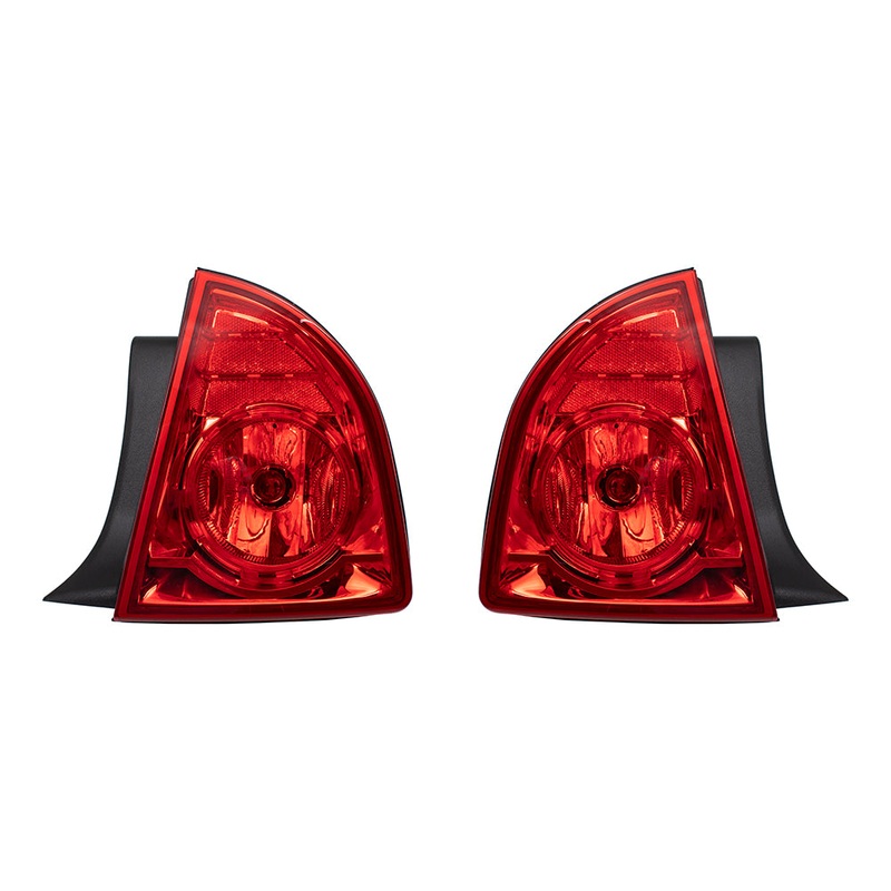Brock Replacement Driver and Passenger Set Tail Lights with Red Lens Compatible with 2008-2012 Malibu 20914363 20914364