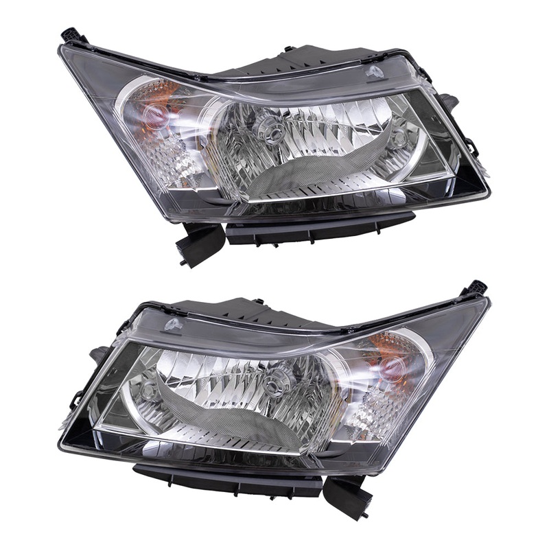 Brock Driver & Passenger Side Headlight Assemblies for 12-15 Cruze &2016 Cruze Limited