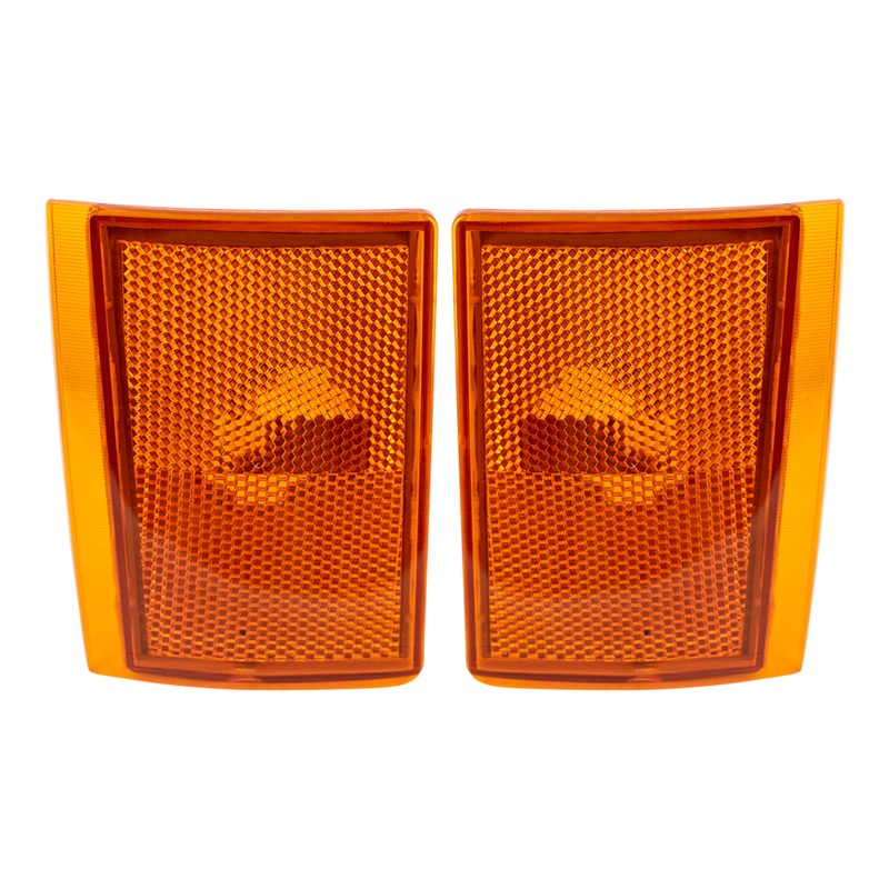 Brock Replacement Driver and Passenger Set Lower Signal Side Marker Reflector Lights Compatible with 1988-1993 C1500 C2500 K2500 K3500 Pickup Truck