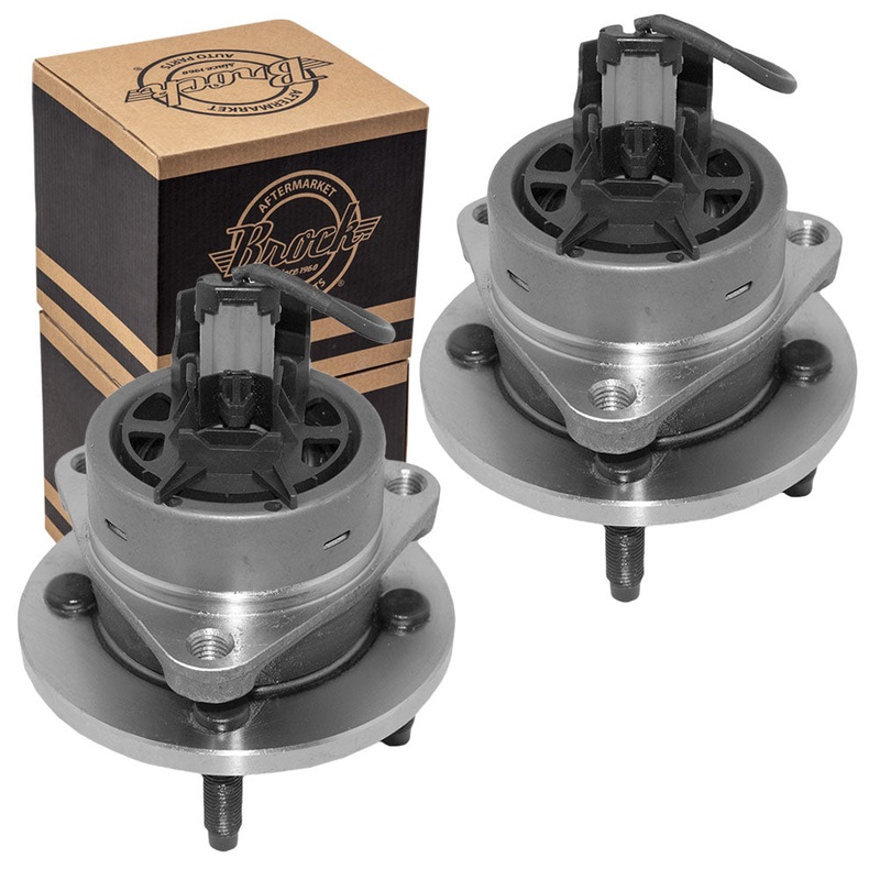 Brock Replacement Set Front Hubs and Wheel Bearings Compatible with Cobalt G5 Ion 4 Lug Wheel with ABS 22701516