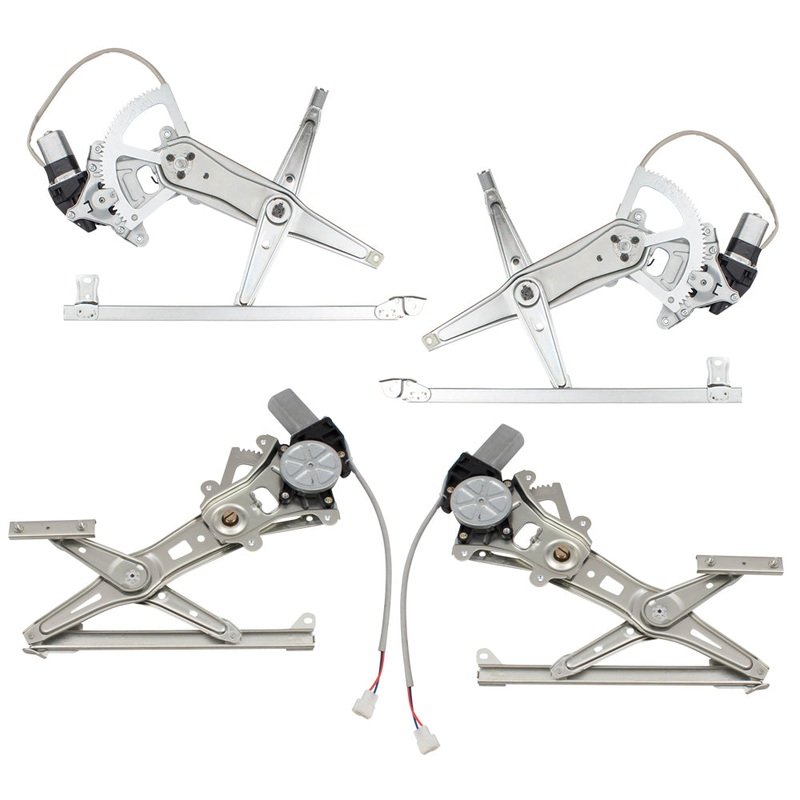 Brock Replacement 4 Pc Front & Rear Set Power Window Regulators & Motors Assemblies Compatible with 05-09 Legacy Outback 61222AG01A 61222AG00A 62222AG01A 62222AG00A