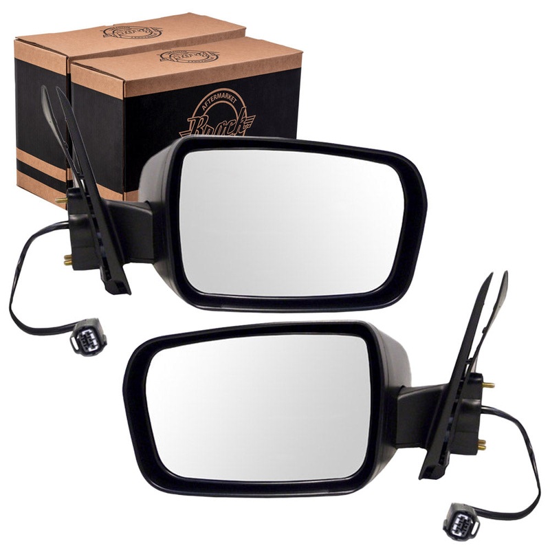 Brock Replacement Driver and Passenger Power Side View Mirrors Heated Compatible with 04-12 Galant MR978129XA MR978130XA