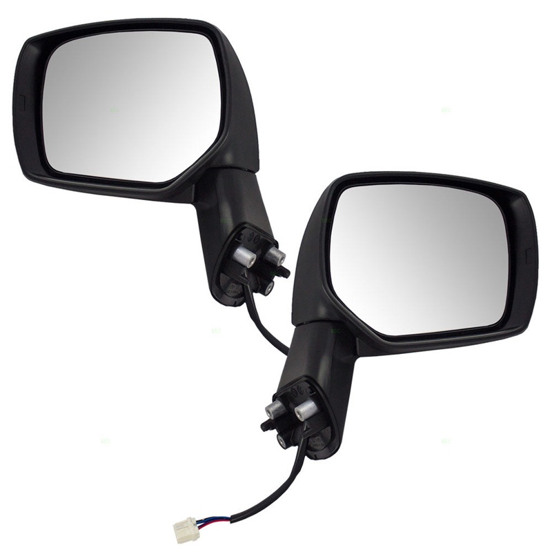 Brock Replacement Driver and Passenger Power Side View Mirrors Heated Ready to Paint Compatible with 2012-2014 Impreza 2013-2014 XV Crosstrek 91036FJ210 91036FJ200