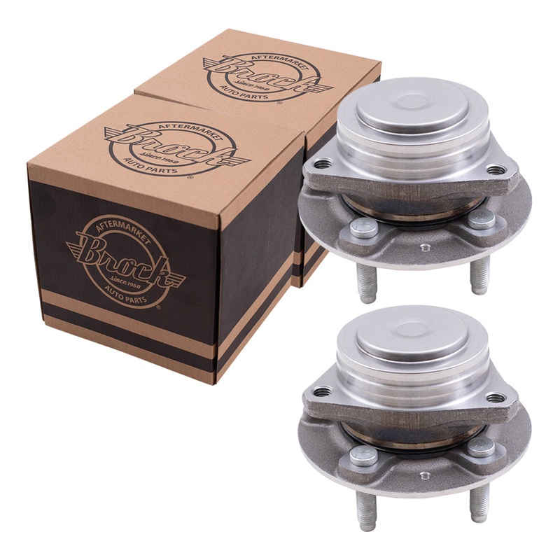 Brock Replacement Front Driver and Passenger Side Hub Bearing Assembly Set Compatible with 2013-2019 ATS RWD