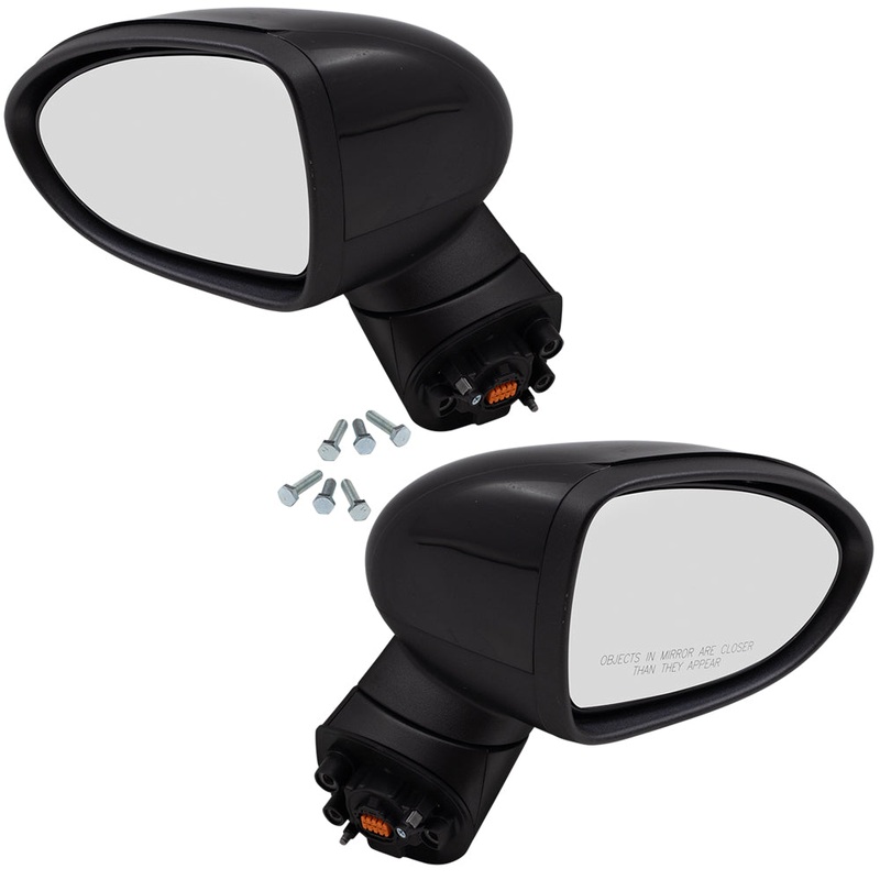 Brock Replacement Pair Set Power Folding Side View Mirrors Heated Signal Compatible with 14-17 Rio & Rio5 KI1320188 876101W151 KI1321188 876201W151
