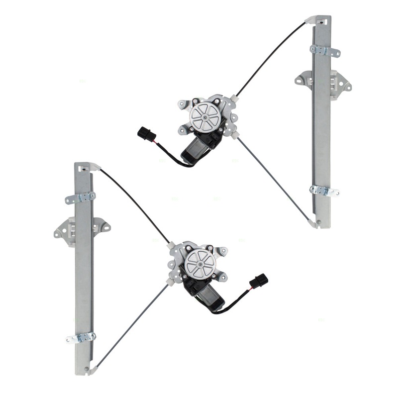 Brock Replacement Pair Set Power Front Window Lift Regulators & Motors Assemblies Compatible with 03-06 Outlander MR573877 MR573878