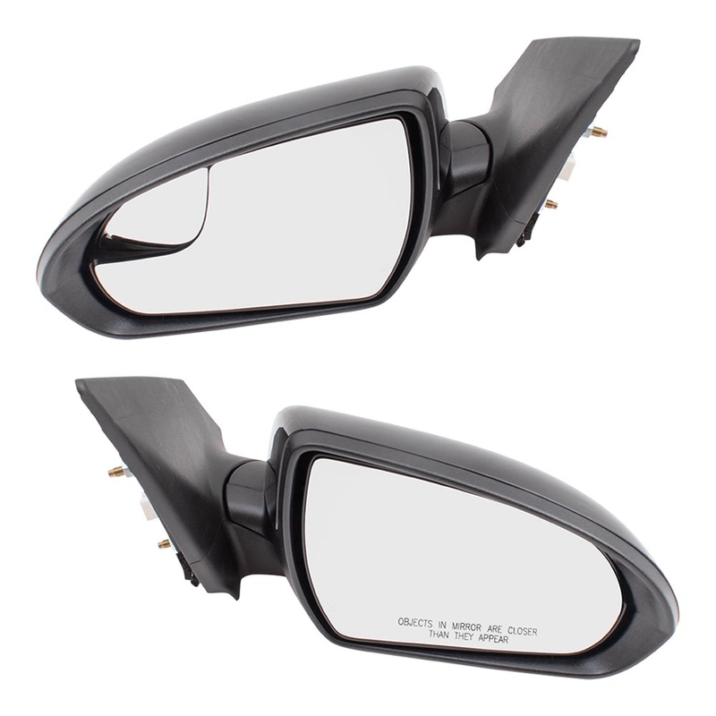 Brock Replacement Pair Set Power Side View Mirrors Heated Compatible with Elantra Sedan US 87610-F3060 87621-F3000
