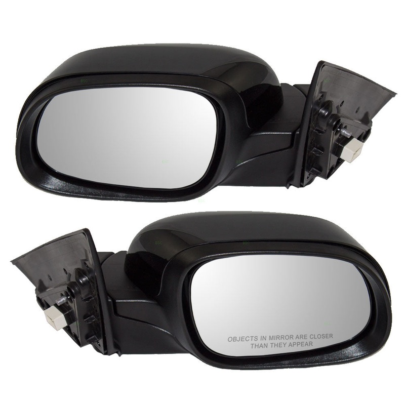 Brock Replacement Pair Set Power Side View Mirrors Heated w/ Covers Compatible with 14-19 Soul 87610B2510 87620B2510