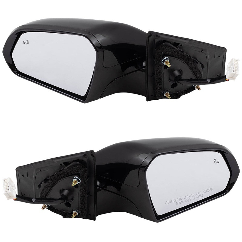 Brock Replacement Pair Side Power Mirrors Heated Signal Blind Spot Detection Compatible with 15-17 Sonata