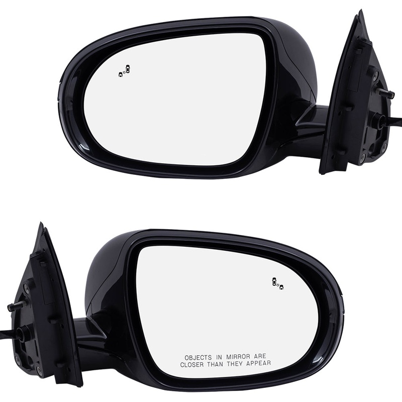 Brock Replacement Pair Side View Mirrors Compatible with 2016-2018 Sorento Driver and Passenger Set Replacement Heated Signal Power Folding Blind Spot Detection fits 87610C6150 87620C6150