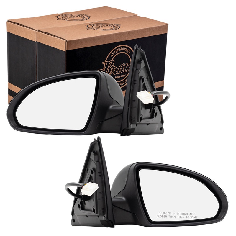 Brock Replacement Pair Side View Power Mirrors Compatible with 2016-2018 Optima Heated Signal Power Folding Driver and Passenger Set Replacement fits 87610D5030 87620D5030