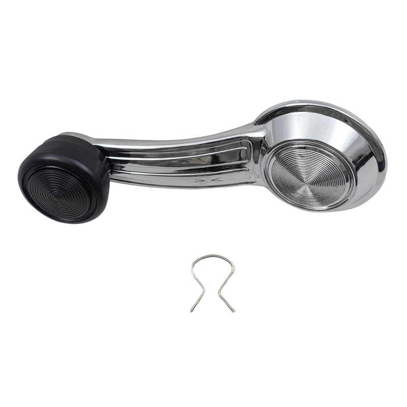 65-96 GM Various Models Manual Window Crank Handle Chrome with Black Knob