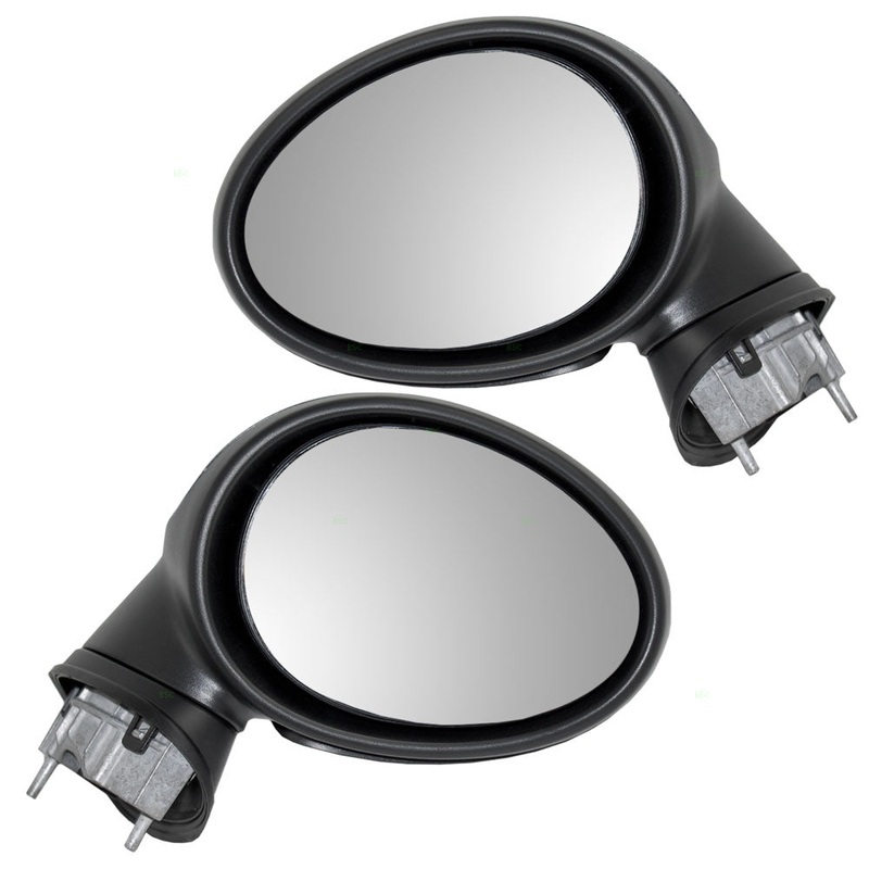 Brock Aftermarket Replacement Driver Left Passenger Right Power Mirror Folding With Heat Without Auto Dimming Paint to Match Gray Set Compatible With 2007-2015 MINI Cooper