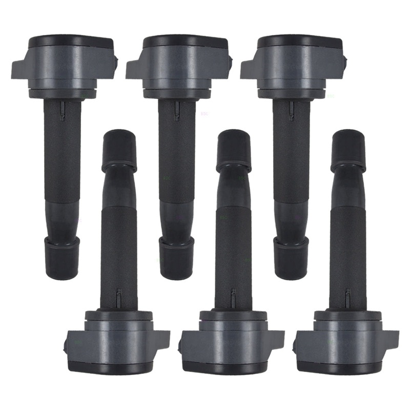 Brock Replacement 6 Pc Set Ignition Spark Plug Coils Compatible with MDX RDX RL TL TSX ZDX Accord & Crosstour Odyssey Pilot Ridgeline 30520R70S01