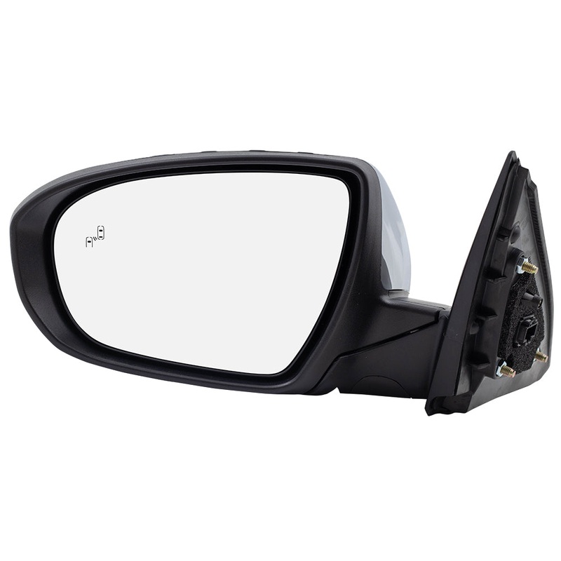 Brock Replacement Chrome Side View Mirror Compatible with 2014-2015 Optima Driver Power Folding Heated Signal Blind Spot Detection 876104C550 87610 4C550