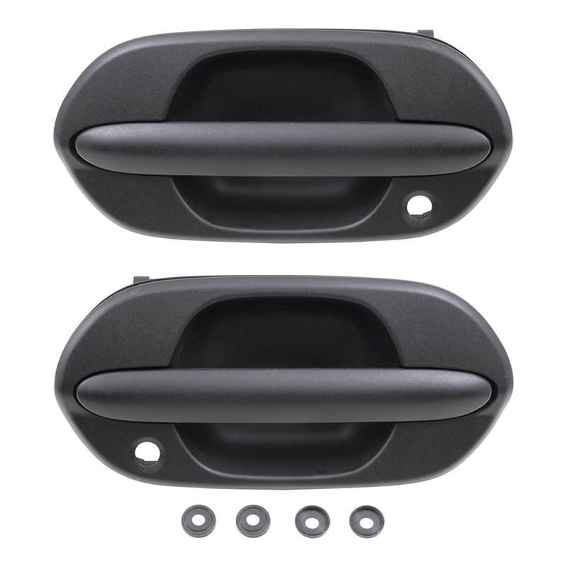 Brock Replacement Driver and Passenger Front Outside Outer Textured Door Handles Compatible with Van 72180-S0X-A03 72140-S0X-A03