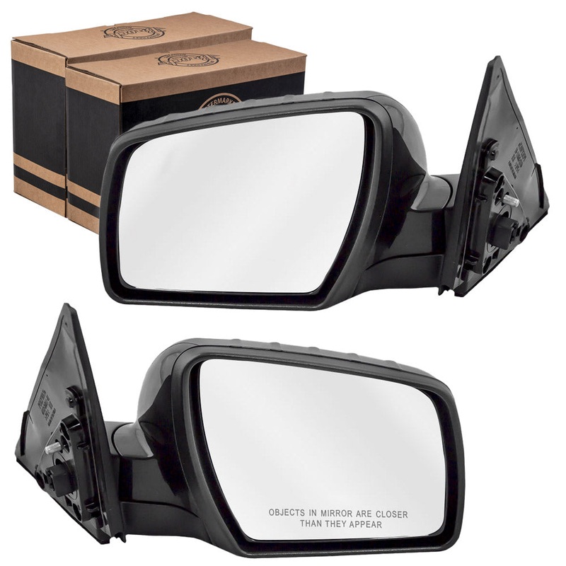 Brock Replacement Driver and Passenger Power Side View Mirrors Ready-to-Paint Compatible with 2010-2011 Soul 876102K330 876202K330