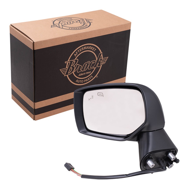 Brock Replacement Driver Side Power Mirror Paint to Match Black with Heat, Signal and Blind Spot Detection Compatible with 2016-2020 WRX & 2016 Crosstrek Hybrid