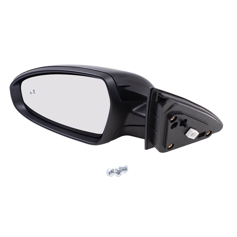 Brock Replacement Driver Side Power Mirror Paint to Match Black with Heat-Signal-Blind Spot Detection Compatible with 19-20 Forte Sedan