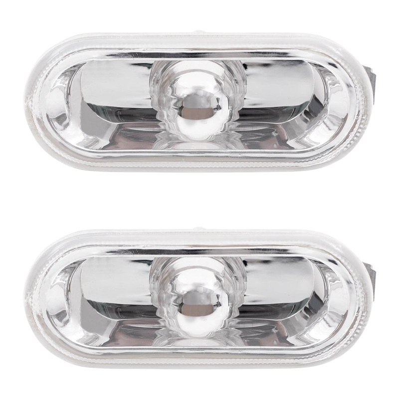 Brock Replacement Front Side Repeater Light Units with Clear Lens Compatible with 1999-2005 Golf 1995-2005 A4 1998-2005 Passat 1999-2002 Cabrio 1J0949117