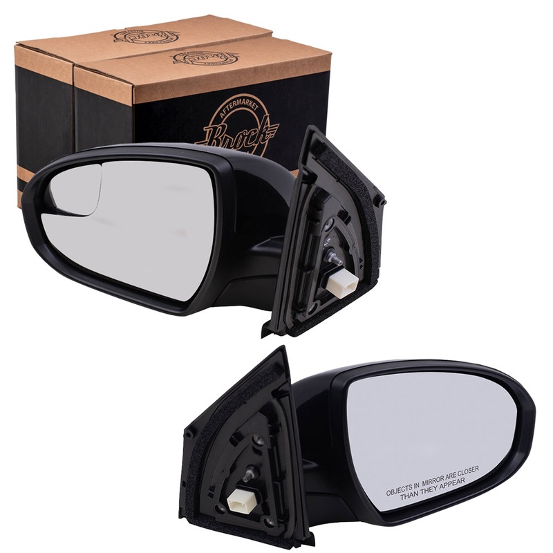 Brock Replacement Pair Power Side Mirrors Heated Compatible with 2016-2018 Tucson