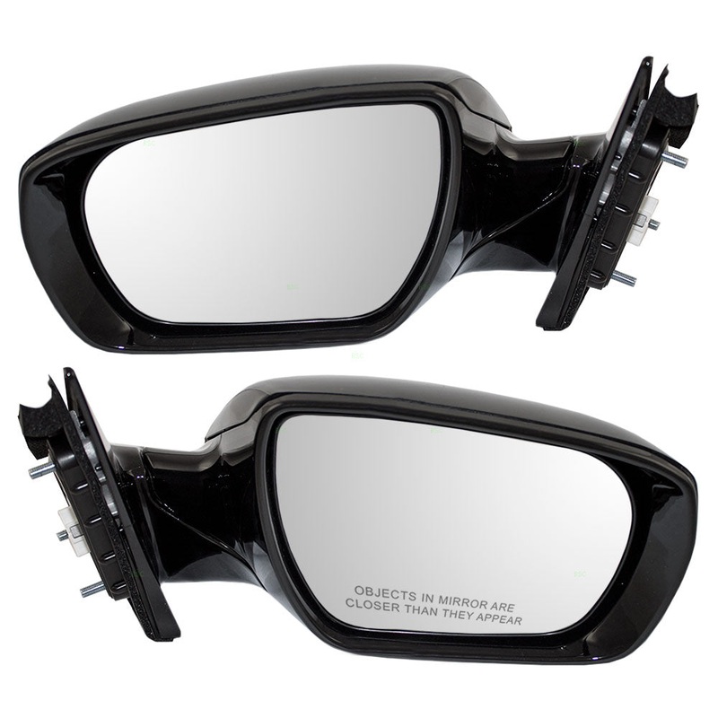 Brock Replacement Pair Set Power Side View Mirrors Ready-to-Paint Compatible with 13-16 Sante Fe Sport 876104Z000 876204Z000