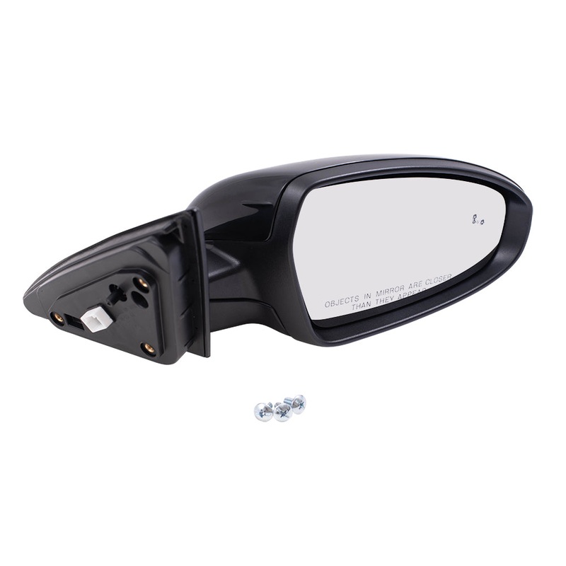 Brock Replacement Passenger Side Power Mirror Paint to Match Black with Heat-Signal-Blind Spot Detection Compatible with 19-20 Forte Sedan to 7/1/2020