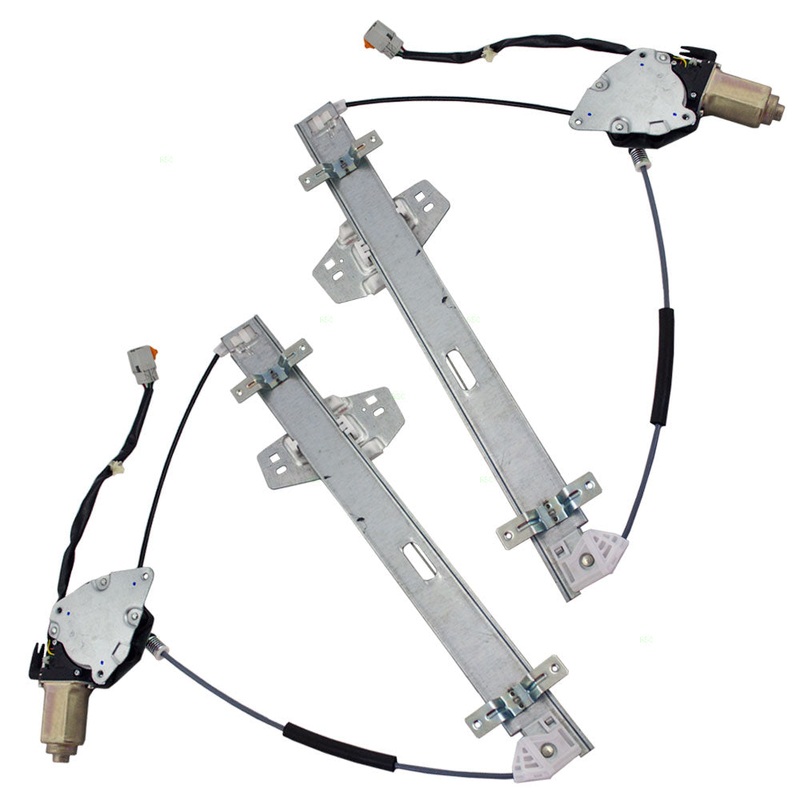 Brock Replacement Driver and Passenger Front Power Window Lift Regulators & Motors Assemblies Compatible with 03-11 Element 72250SCVA01 72210SCVA01