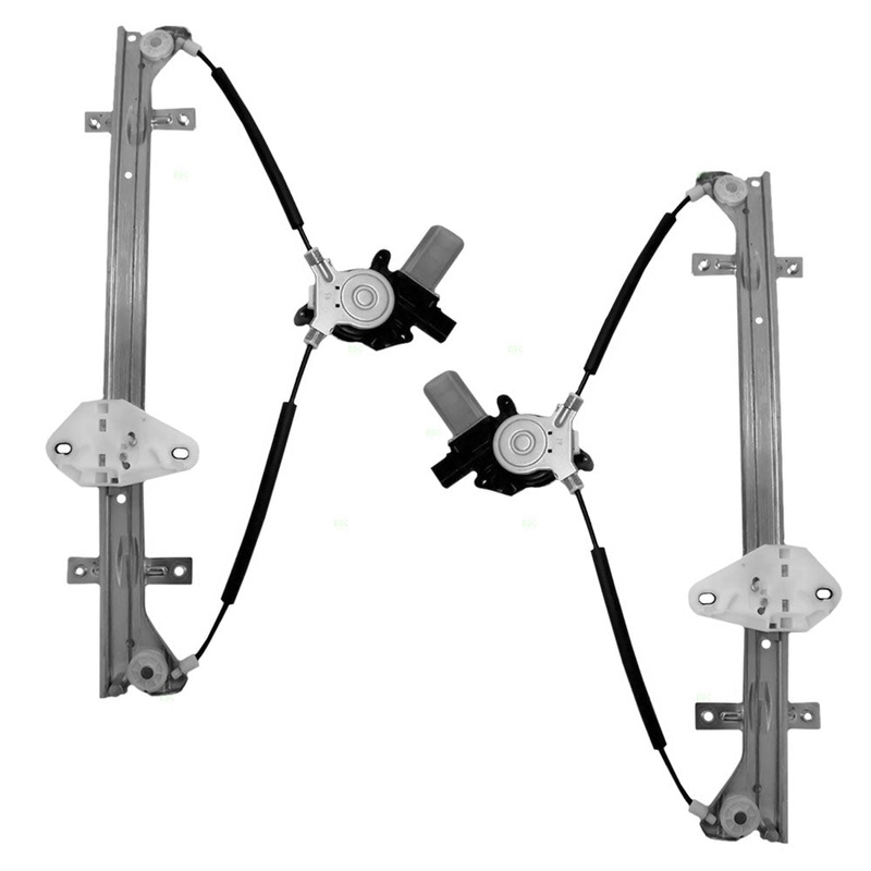 Brock Replacement Driver and Passenger Front Power Window Lift Regulators & Motors Assemblies Compatible with 05-10 Van 72250SHJA02 72210SHJA02