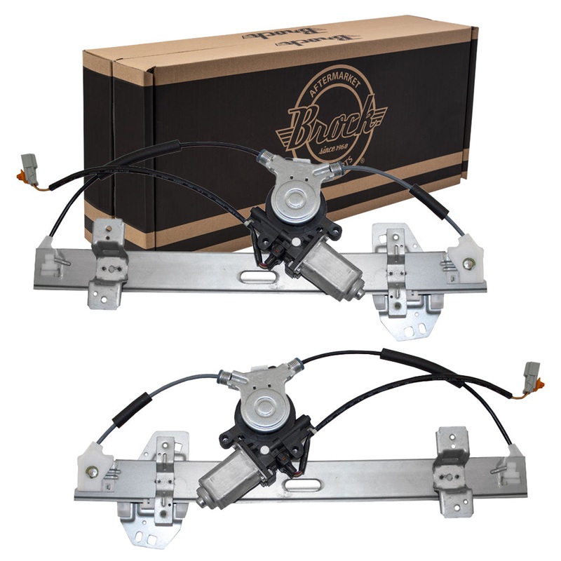 Brock Replacement Driver and Passenger Rear Power Window Lift Regulators with Motors Assemblies Compatible with 99-03 TL 72750-S0K-A03 72710-S0K-A03