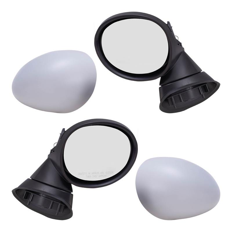 Brock Replacement Driver and Passenger Set Power Mirror Assemblies w/ Heat Memory Power Folding Compatible with 17-19 Countryman