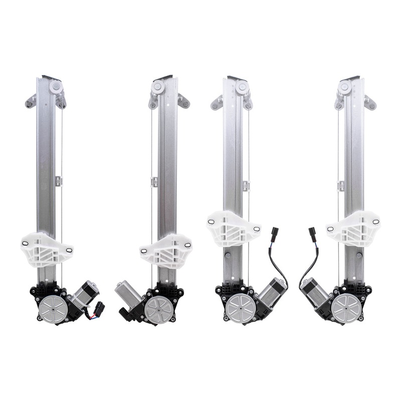 Brock Replacement Driver and Passenger Side Front and Rear Power Window Regulators with Motor 4 Piece Set Compatible with 2017-2020 CR-V LX & 2020 CR-V Hybrid LX
