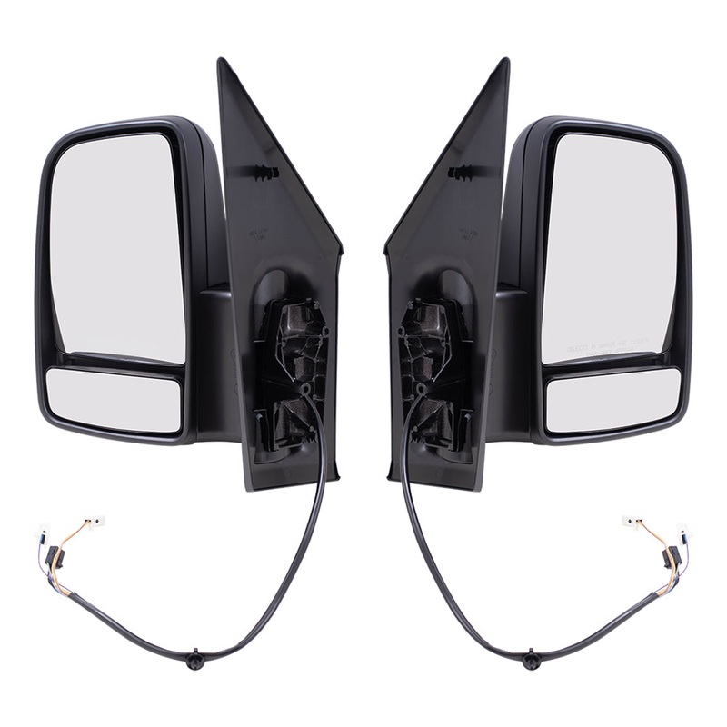 Brock Replacement Driver and Passenger Side Power Mirror Short Arms with Heat, Signal & Manual Fold Compatible with 2019-2020 Sprinter Cargo 3500XD(907) & 2019-2020 Springer Cargo 4500 (907)