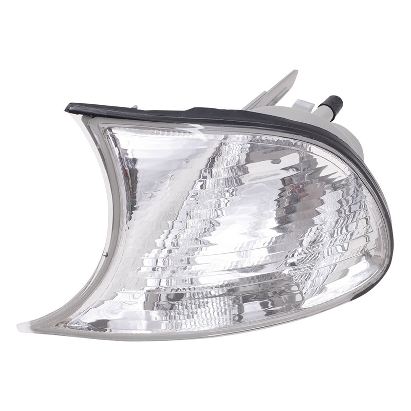 Brock Replacement Drivers Park Signal Corner Marker Light Lamp Clear Lens Compatible with 1999-2001 3 Series E46 Coupe & Convertible 63126904307