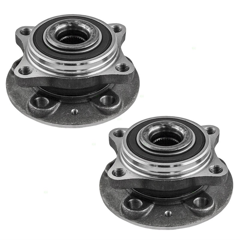 Brock Replacement Pair of Front Wheel Hub Bearings Compatible with 2001 2002 2003 2004 2005 2006 2007 2008 2009 S60 30736501-5