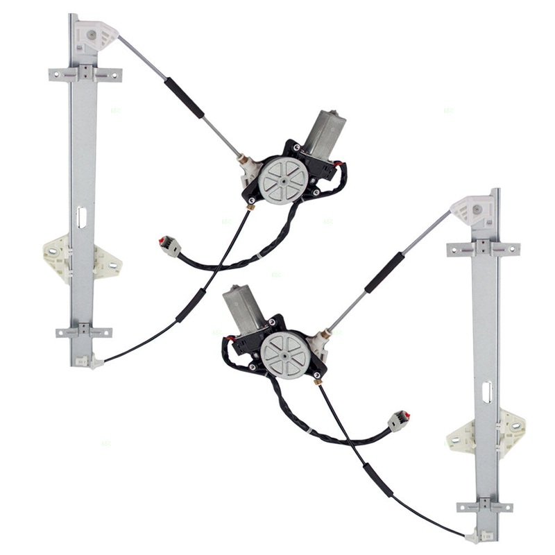 Brock Replacement Pair Set Front Power Window Lift Regulators & Motors Assemblies Compatible with 02-06 CR-V 72250S9AA03 72210S9AA03