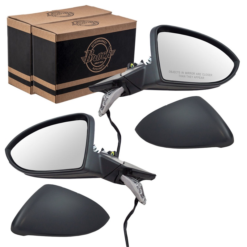 Brock Replacement Pair Set Power Side View Mirrors Heated Signal Compatible with 2015 2016 2017 2018 2019 Golf & GTI 5GM 857 507 9B9 5G0 857 522 C