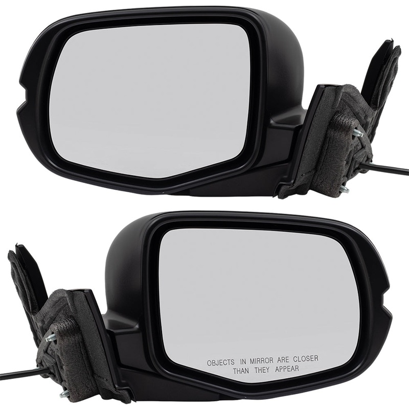 Brock Replacement Pair Side View Mirrors Power Manual Folding Textured Driver and Passenger Set Compatible with 2016 Pilot 76250TG7A01 76200TG7A01